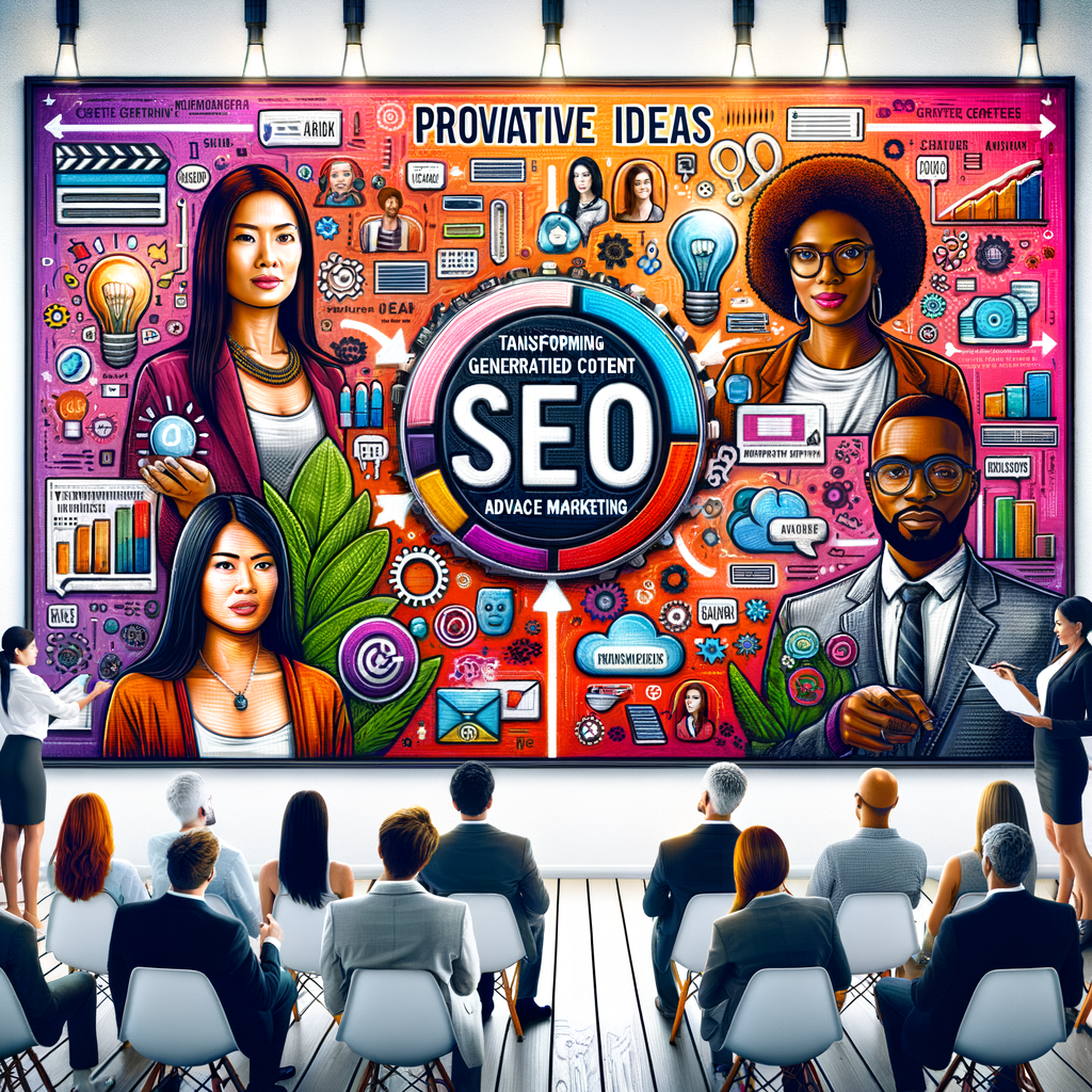 Diverse group actively contributing to a digital SEO content creation board, illustrating user-generated content SEO, audience engagement, and advocate marketing strategies for effective content marketing