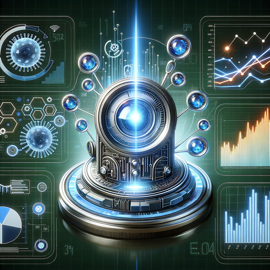 Futuristic interface illustrating the benefits and enhancement of SEO strategies through the integration of machine learning algorithms, symbolizing SEO optimization and improvement with machine learning techniques.